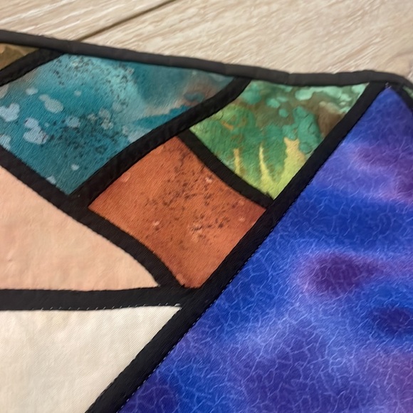 New handmade winter quilt wall hanging - log cabin, holiday, gift - Picture 4 of 4